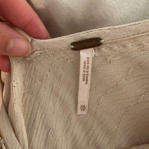 Free People nude colored cami with beads